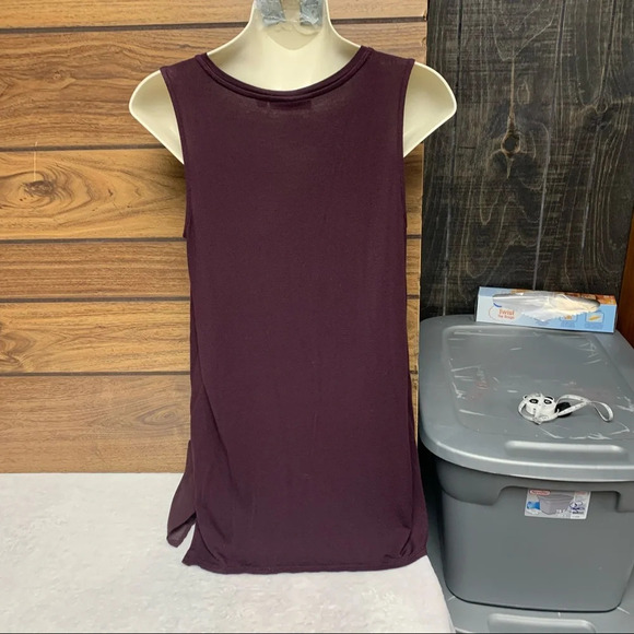 Apt 9 glitzy top size Small, eggplant color looks like 2 tops but only one - Picture 3 of 9